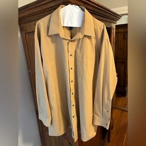 Stafford Camel Button-Up Shirt